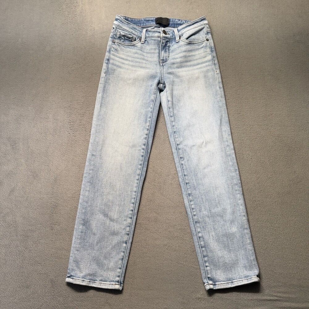 Buckle Black Fit No. 53 Womens 24x28 Jeans Light Wash Cropped Straight Stretch